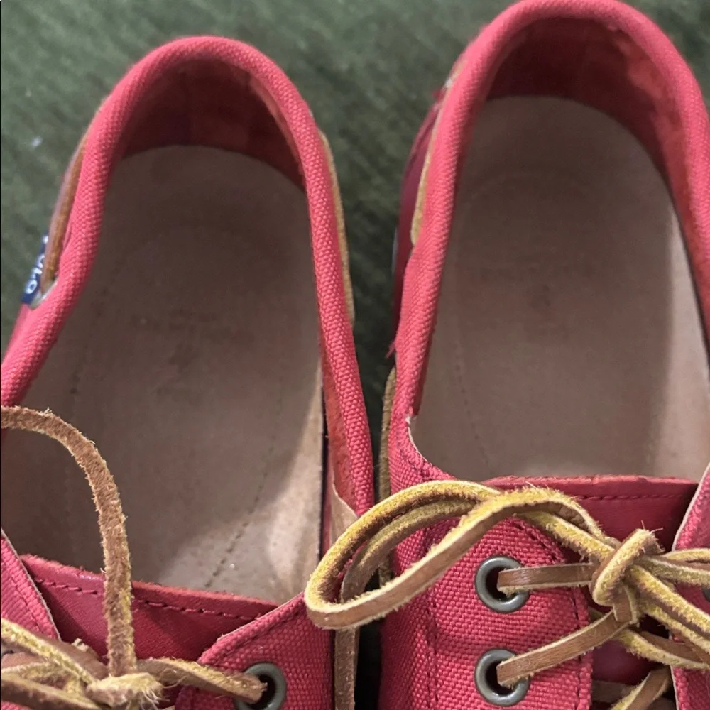 Polo Ralph‎ Lauren Red Leather Moccasins Classic lace up Loafers 11